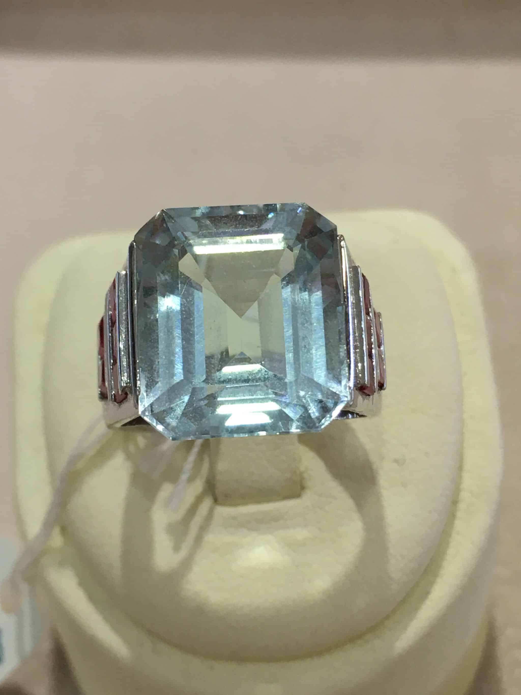 Used aquamarine ring deals